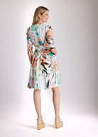 Ärmelloses Midi-Kleid DEMONA mit Rundhalsausschnitt, taillierter Form und floralem Print