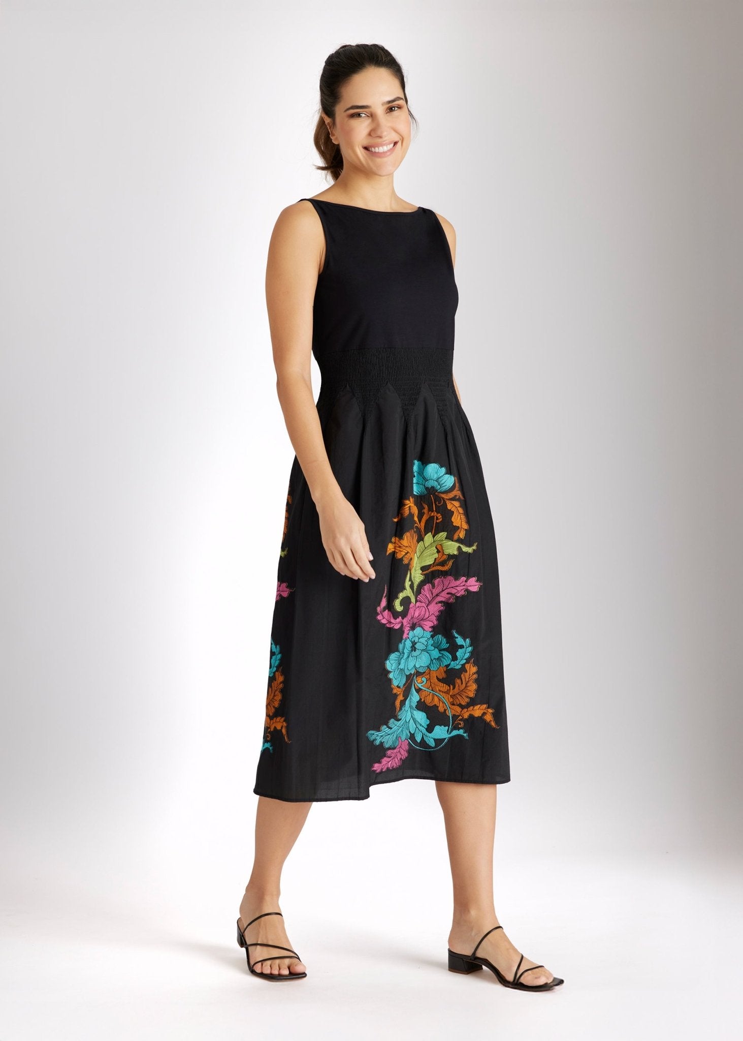 Tailliertes Kleid LIMUKI im Patch aus Jersey und Jacquard - FOX'S - Fashion