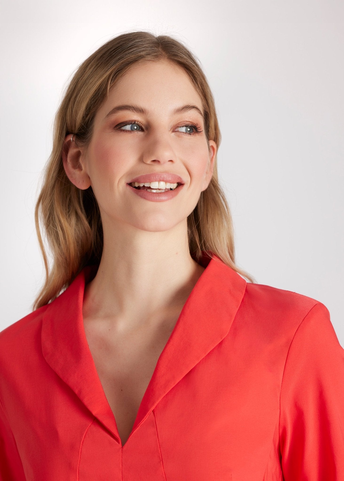 Tailliertes Kleid MEDAXY aus Baumwollmix mit Stretch - FOX'S - Fashion