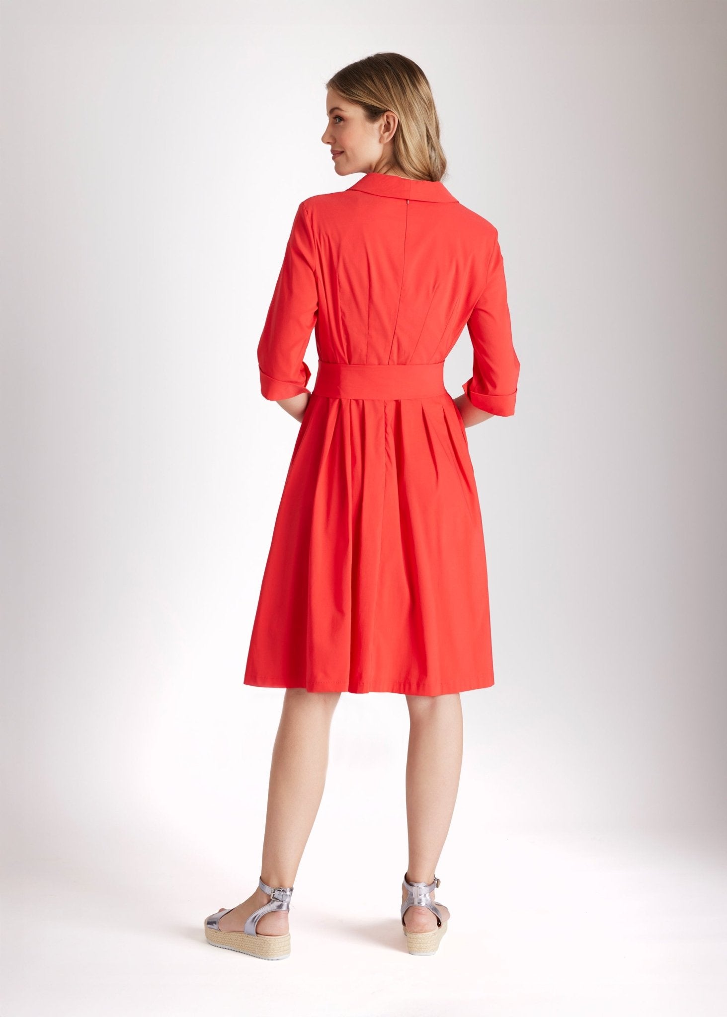 Tailliertes Kleid MEDAXY aus Baumwollmix mit Stretch - FOX'S - Fashion