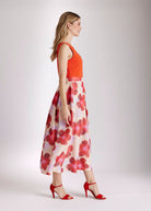 Tailliertes Kleid SUDIBARA im Patch aus Viskosejersey und Taft - FOX'S - Fashion