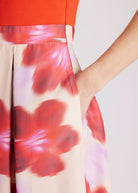 Tailliertes Kleid SUDIBARA im Patch aus Viskosejersey und Taft - FOX'S - Fashion