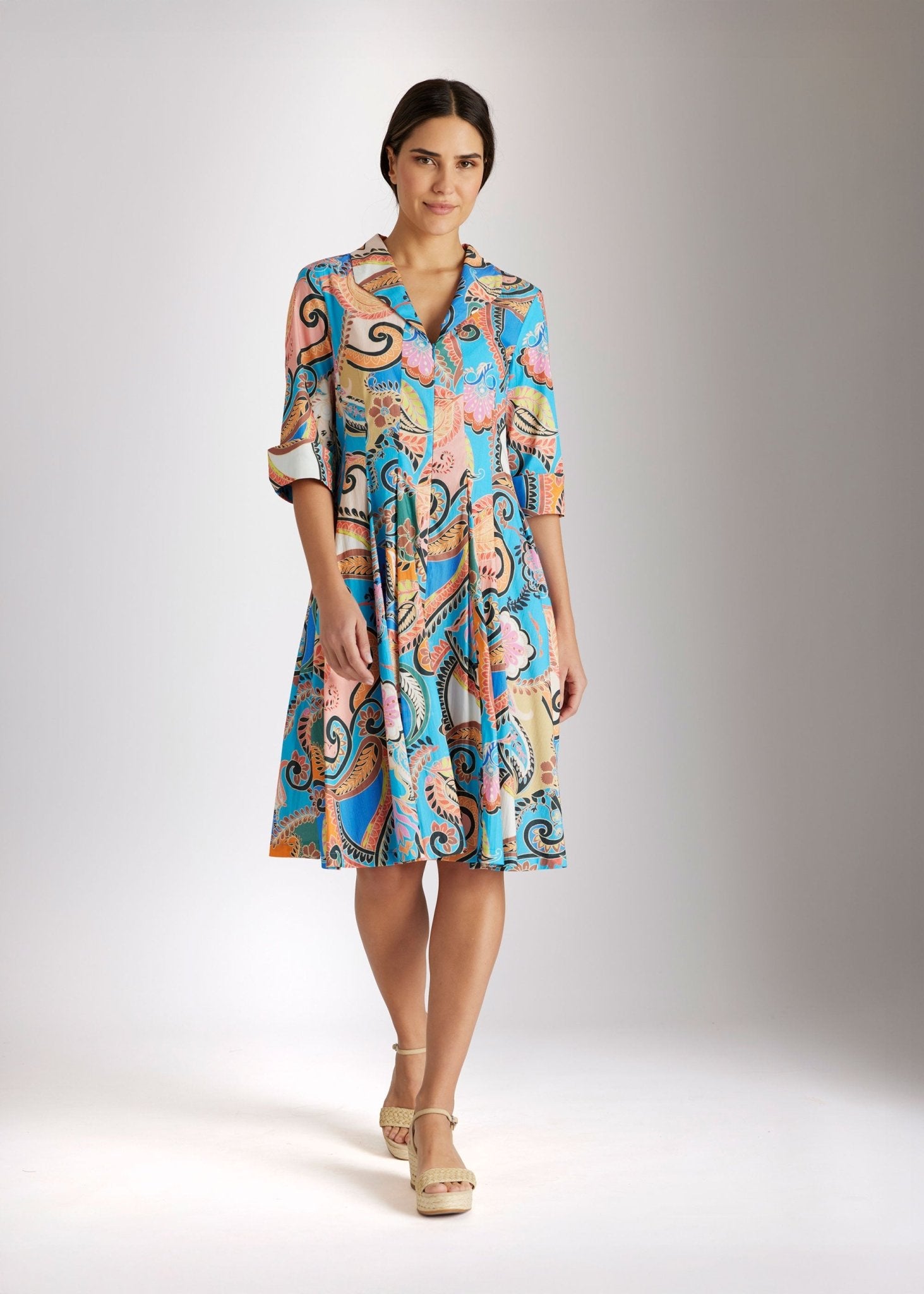 Tailliertes Kleid UDAXI aus Bio - Baumwolle - FOX'S - Fashion