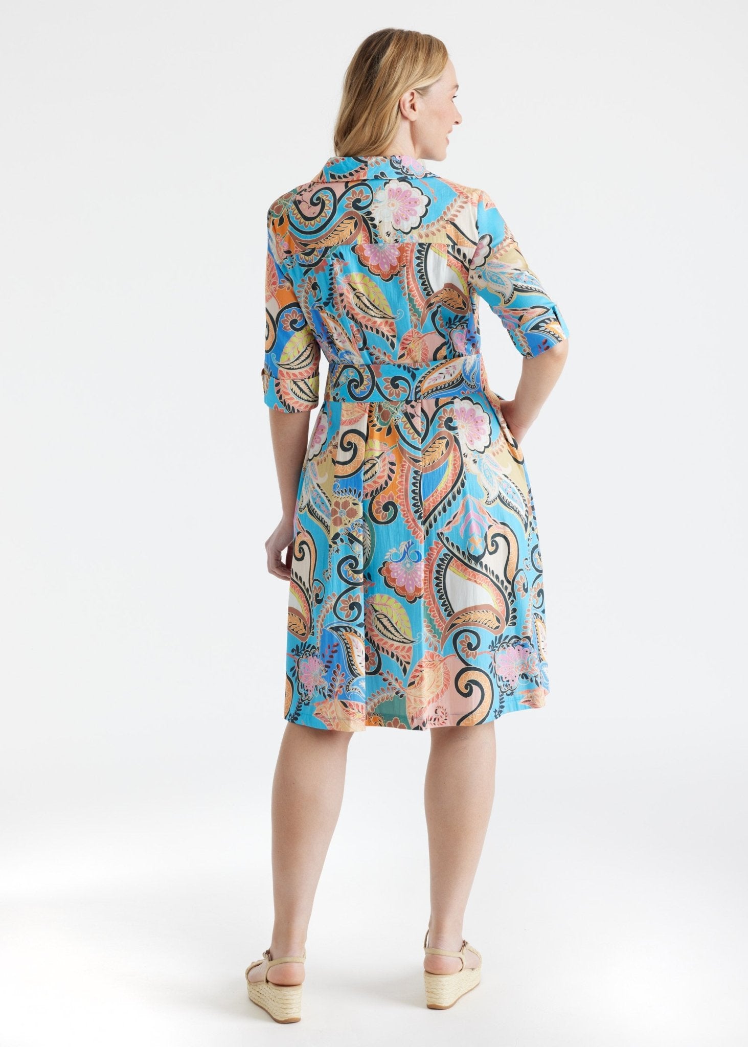 Tailliertes Kleid UDAXI aus Bio - Baumwolle - FOX'S - Fashion