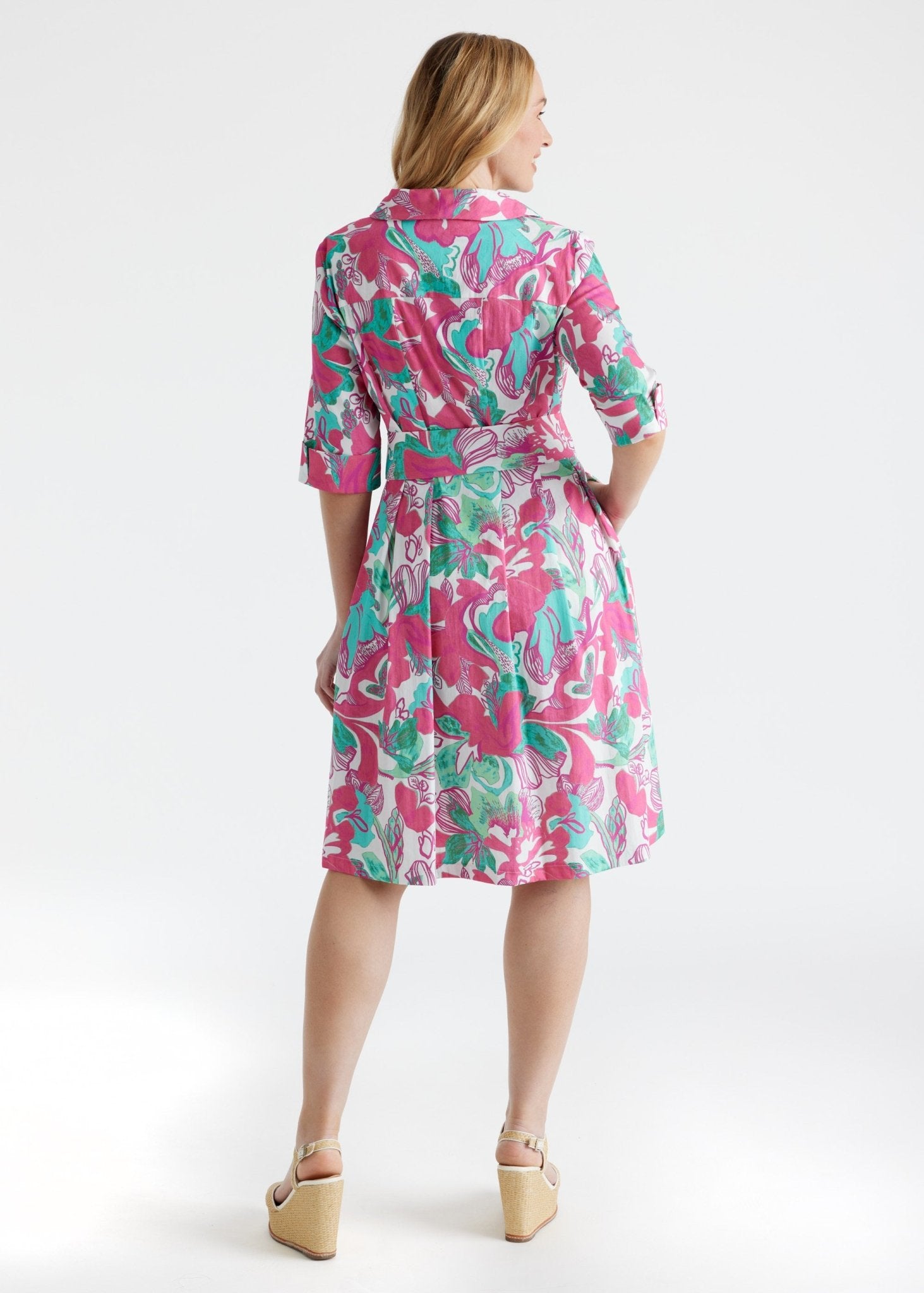 Tailliertes Kleid UDAXI aus Bio - Baumwolle - FOX'S - Fashion