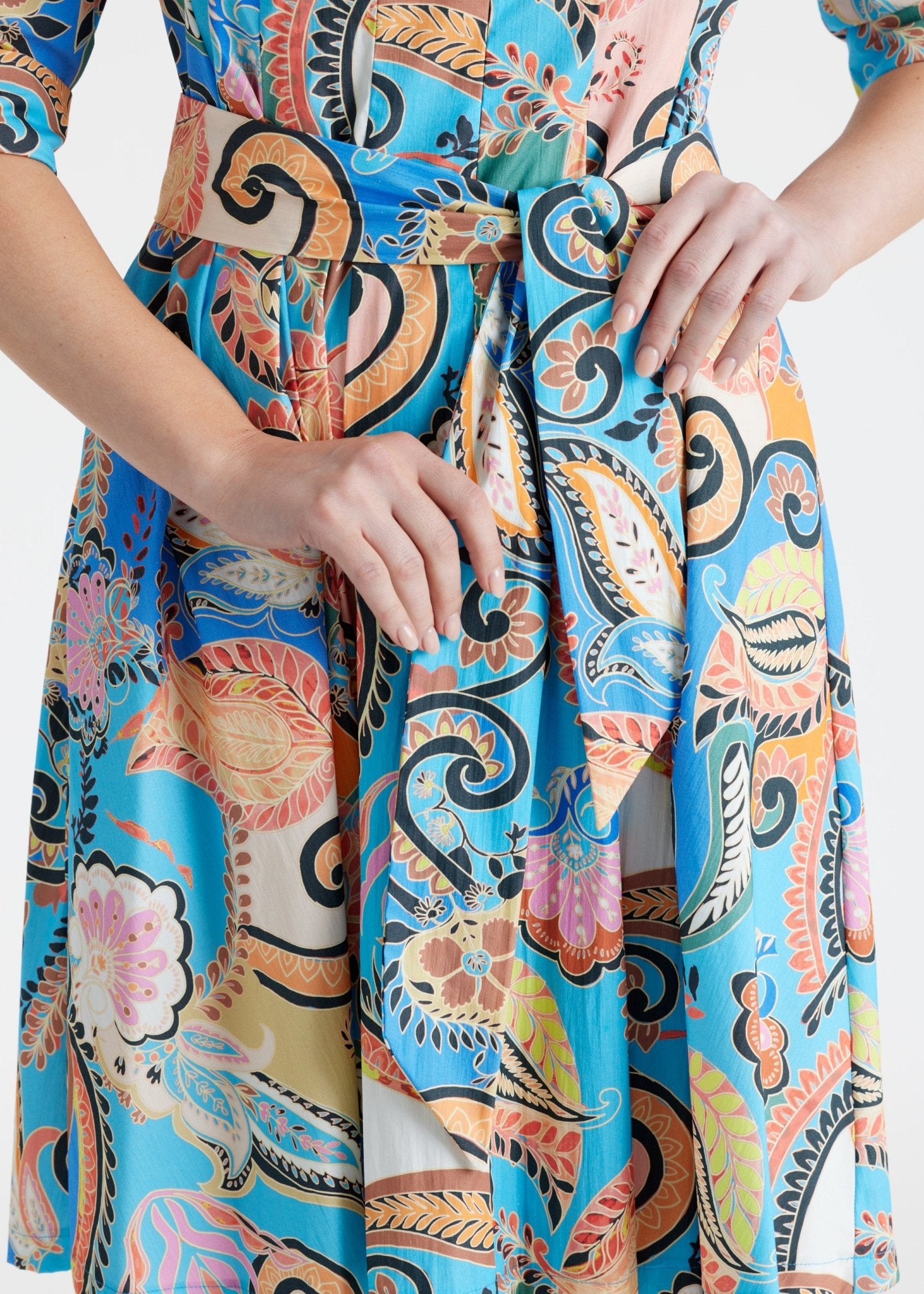 Tailliertes Kleid UDAXI aus Bio - Baumwolle - FOX'S - Fashion