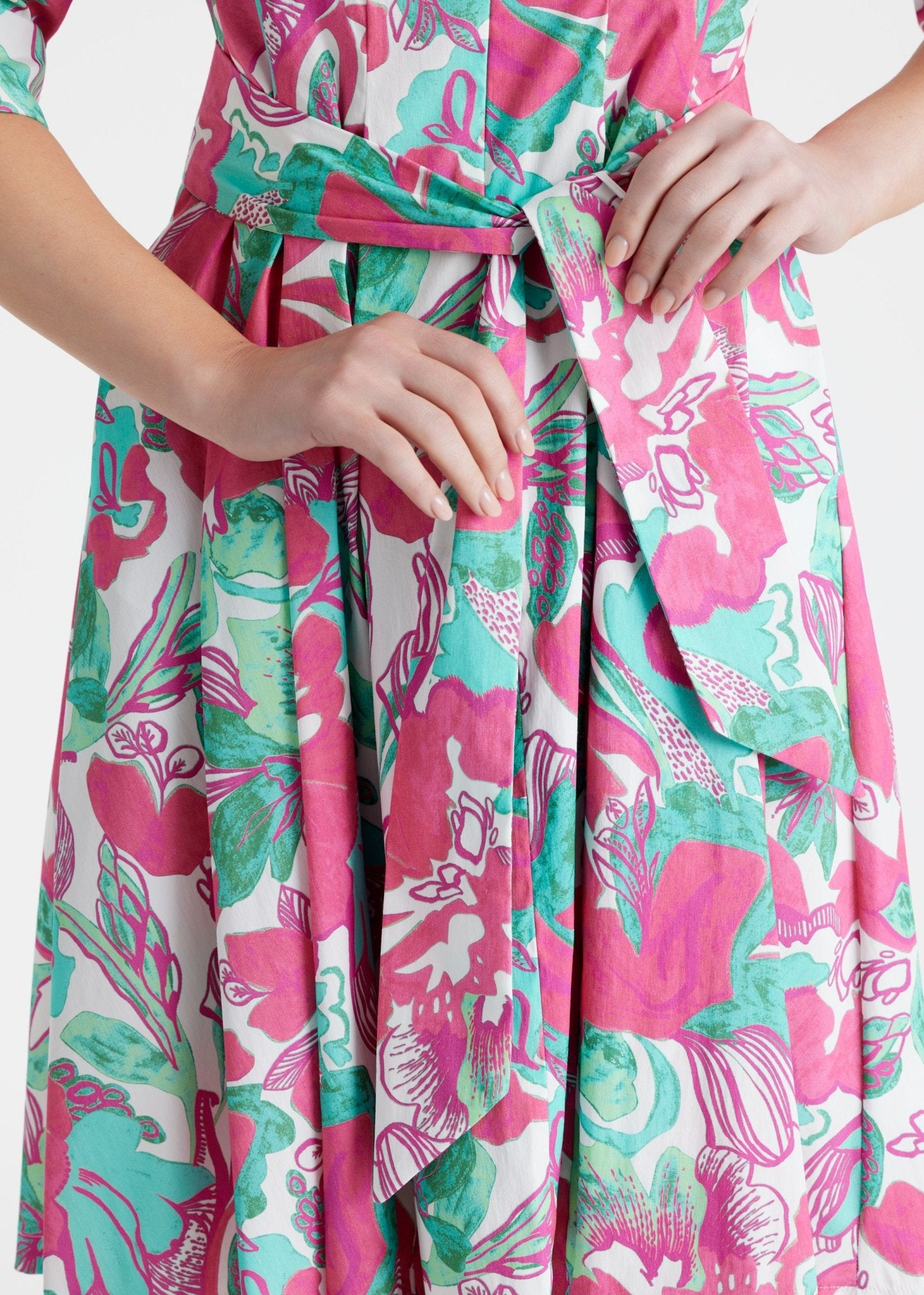 Tailliertes Kleid UDAXI aus Bio - Baumwolle - FOX'S - Fashion