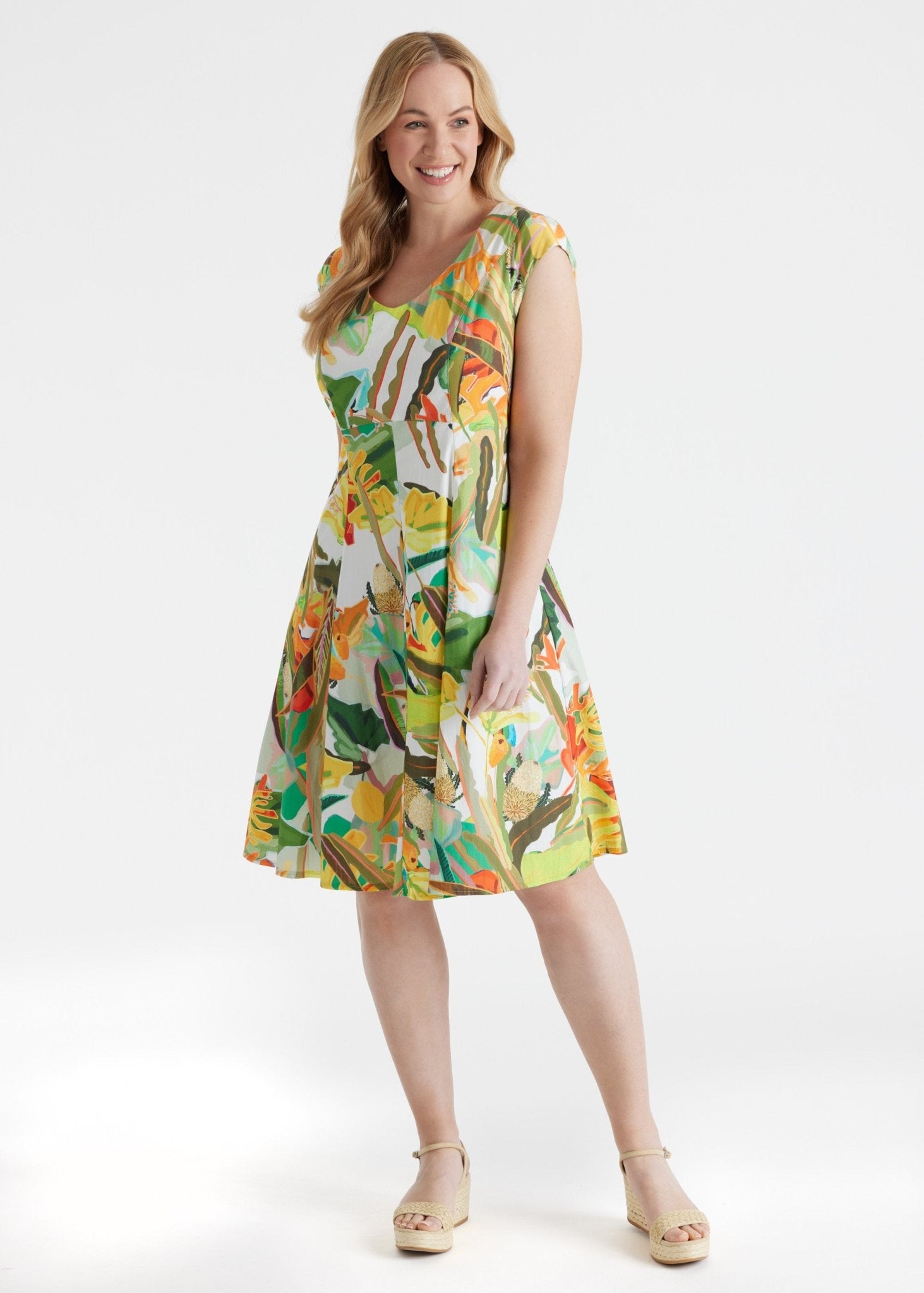 Tailliertes Kleid UNGANA aus Bio - Baumwolle - FOX'S - Fashion