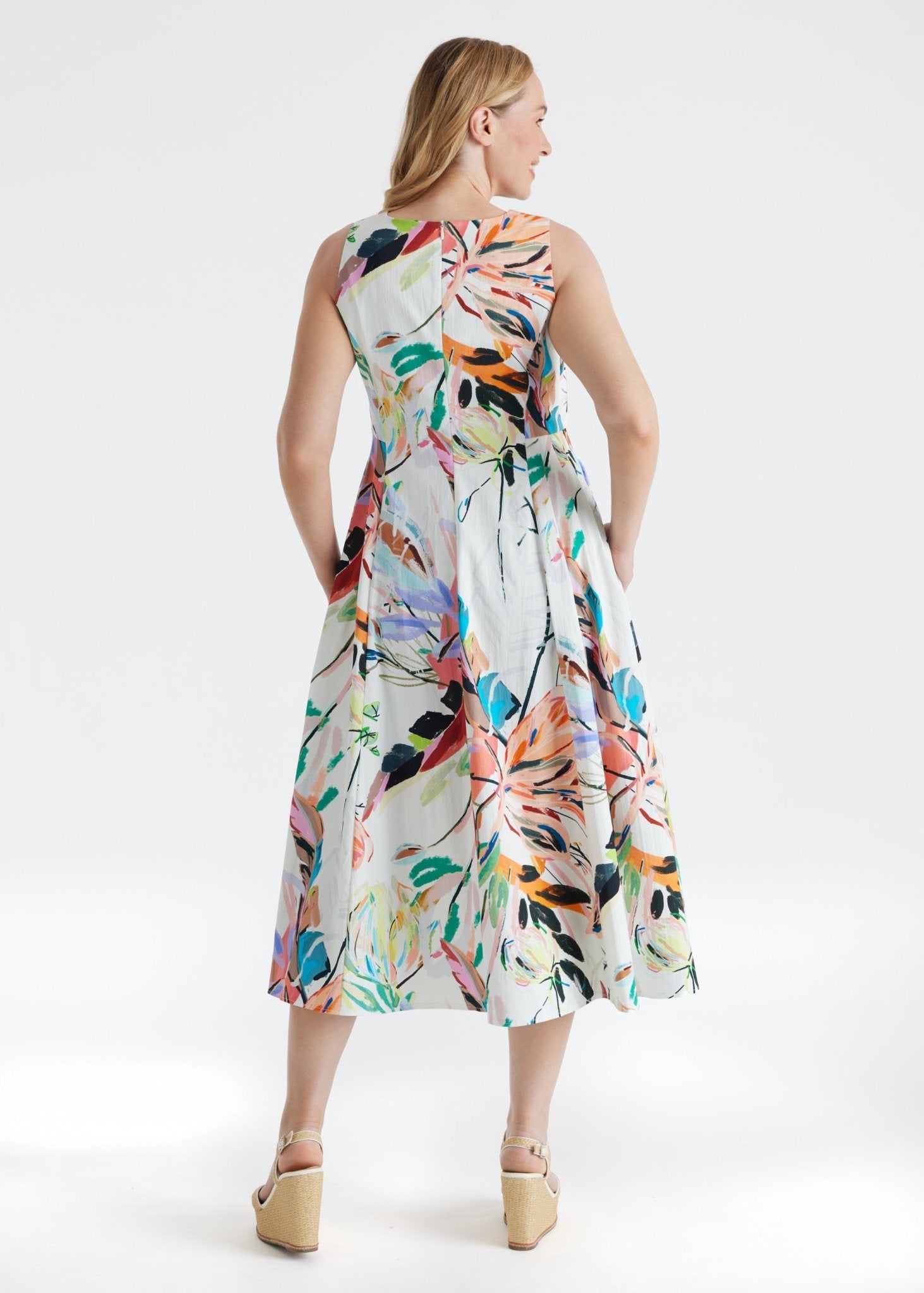 Tailliertes Midi - Kleid DEMONA aus Bio - Baumwolle - FOX'S - Fashion