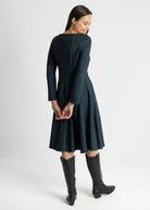 Tailliertes Midi-Kleid JEBIZA aus Viskose-Mix - FOX'S-Fashion