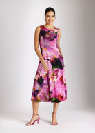 Tailliertes Midi - Kleid VOLCANA aus Viskose - FOX'S - Fashion