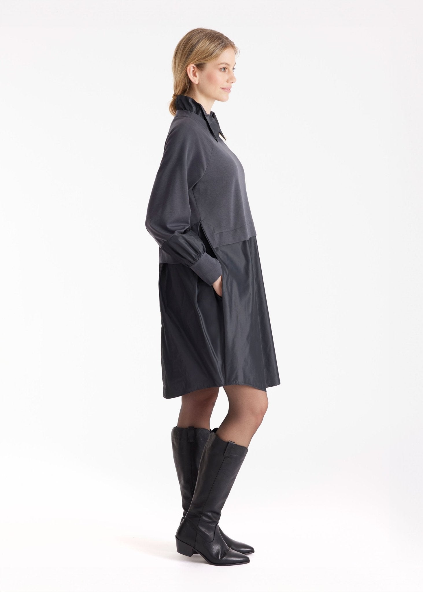 Tunika GUNIKA mit gerafftem Stehkragen - FOX'S - Fashion