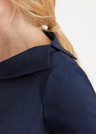 Kurze Tunika JUNIKA mit Kragen, langen Armen und seitlichen Eingrifftaschen in Dunkelblau