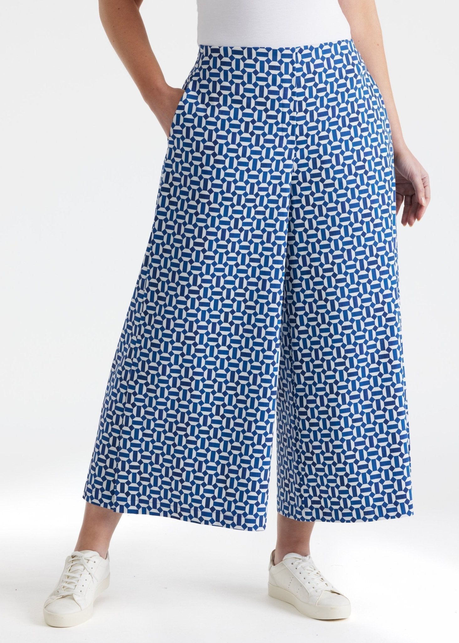 Weite Culotte DUKANA aus Bio - Baumwolle mit Gummibund - FOX'S - Fashion
