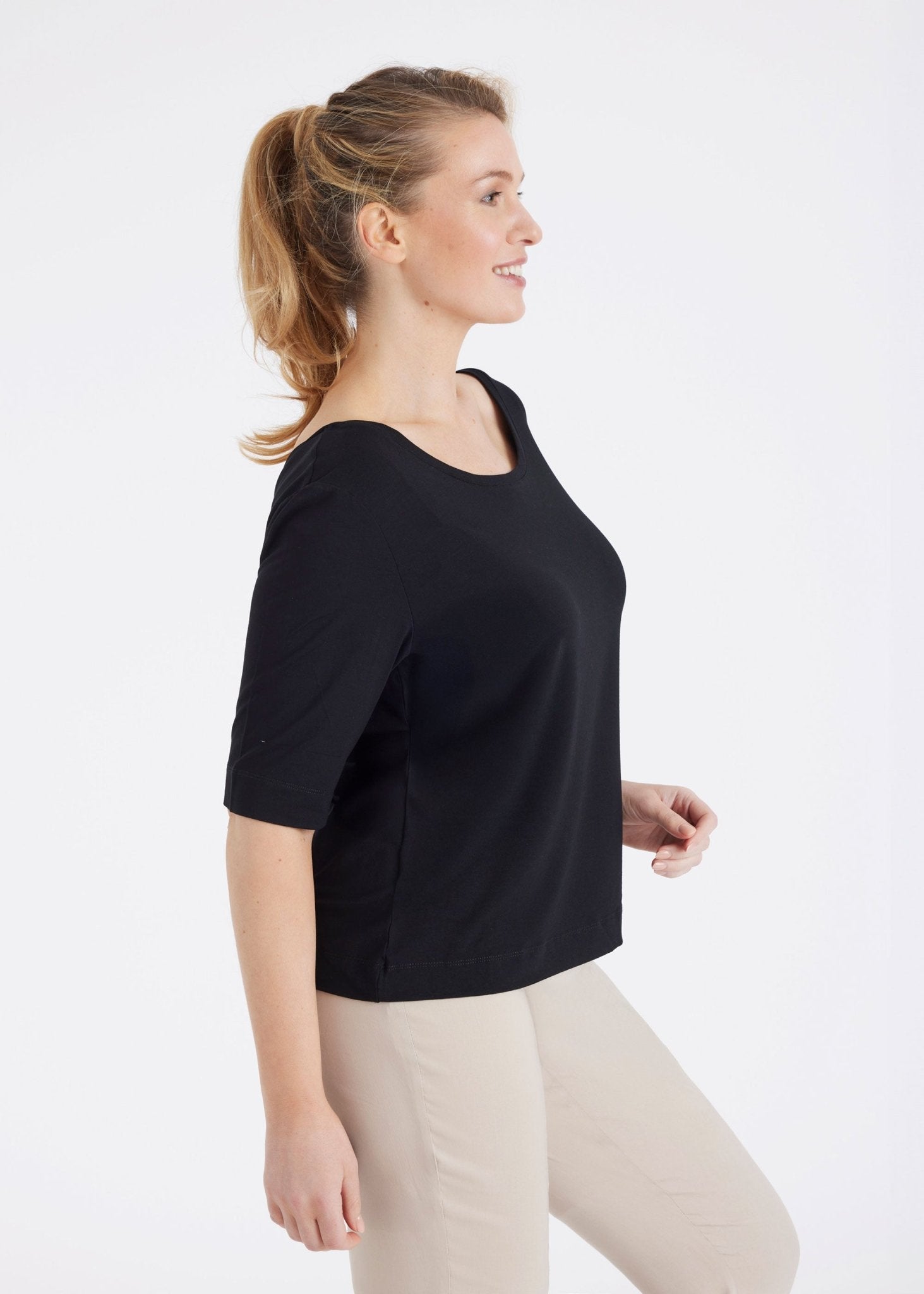 Wendeshirt CIONITU aus Jersey mit Rundhals oder V - Ausschnitt - FOX'S - Fashion
