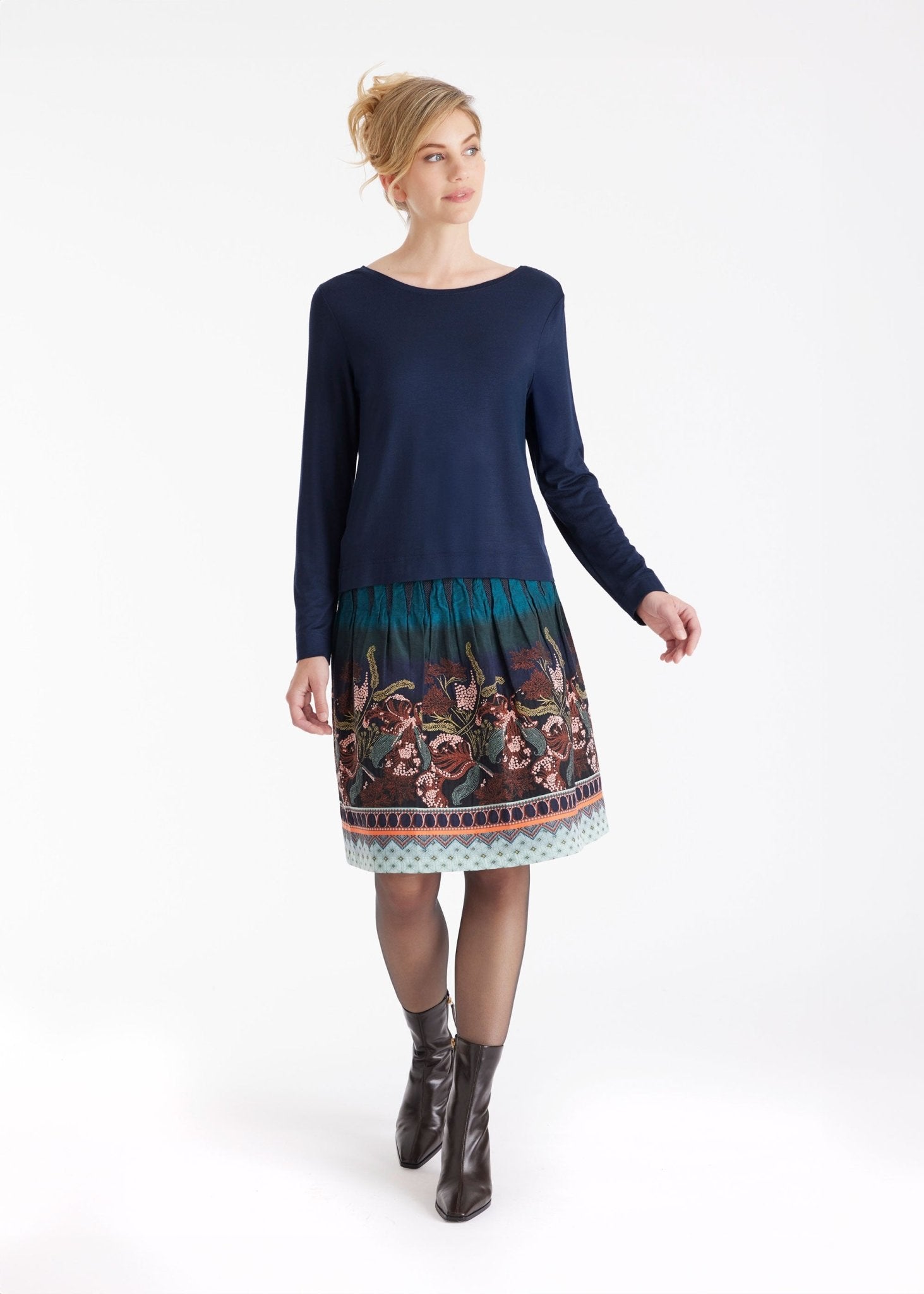 Wendeshirt CLIVONITA aus Viskose mit Rundhals oder V - Ausschnitt - FOX'S - Fashion