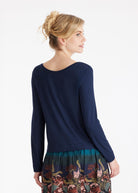 Wendeshirt CLIVONITA aus Viskose mit Rundhals oder V - Ausschnitt - FOX'S - Fashion