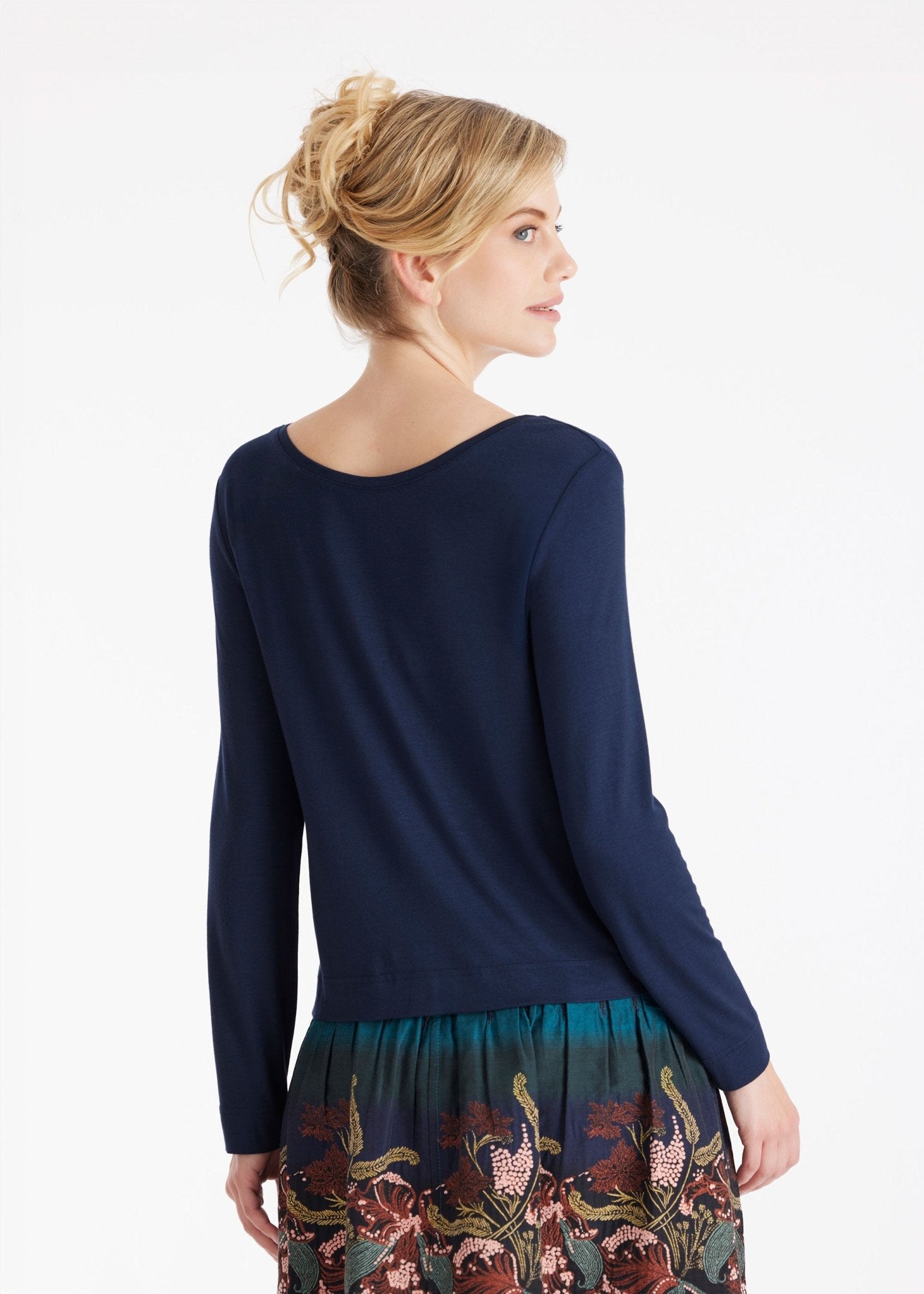Wendeshirt CLIVONITA aus Viskose mit Rundhals oder V - Ausschnitt - FOX'S - Fashion