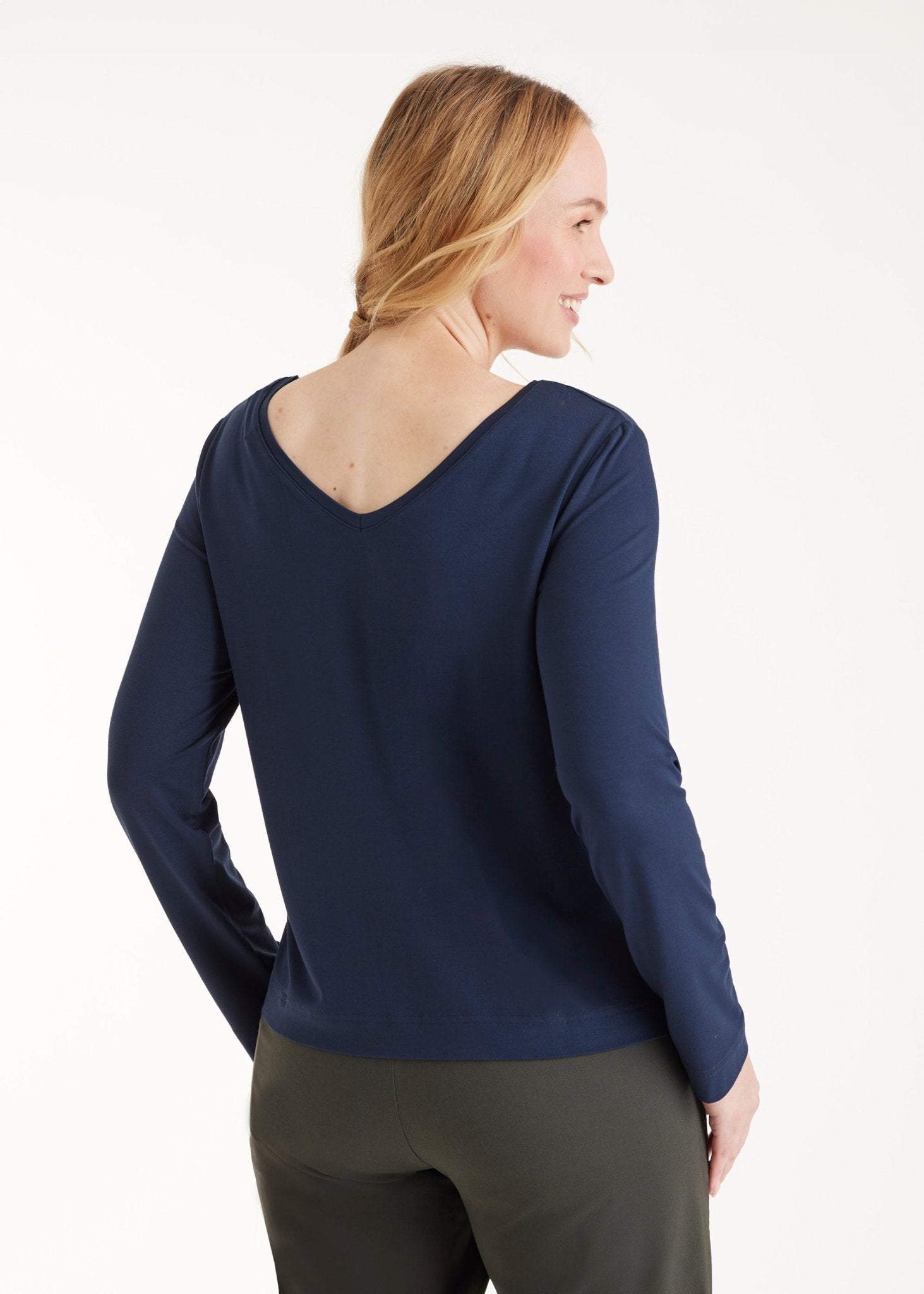 Wendeshirt CLIVONITA aus Viskose mit Rundhals oder V - Ausschnitt - FOX'S - Fashion