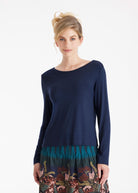 Wendeshirt CLIVONITA aus Viskose mit Rundhals oder V - Ausschnitt - FOX'S - Fashion